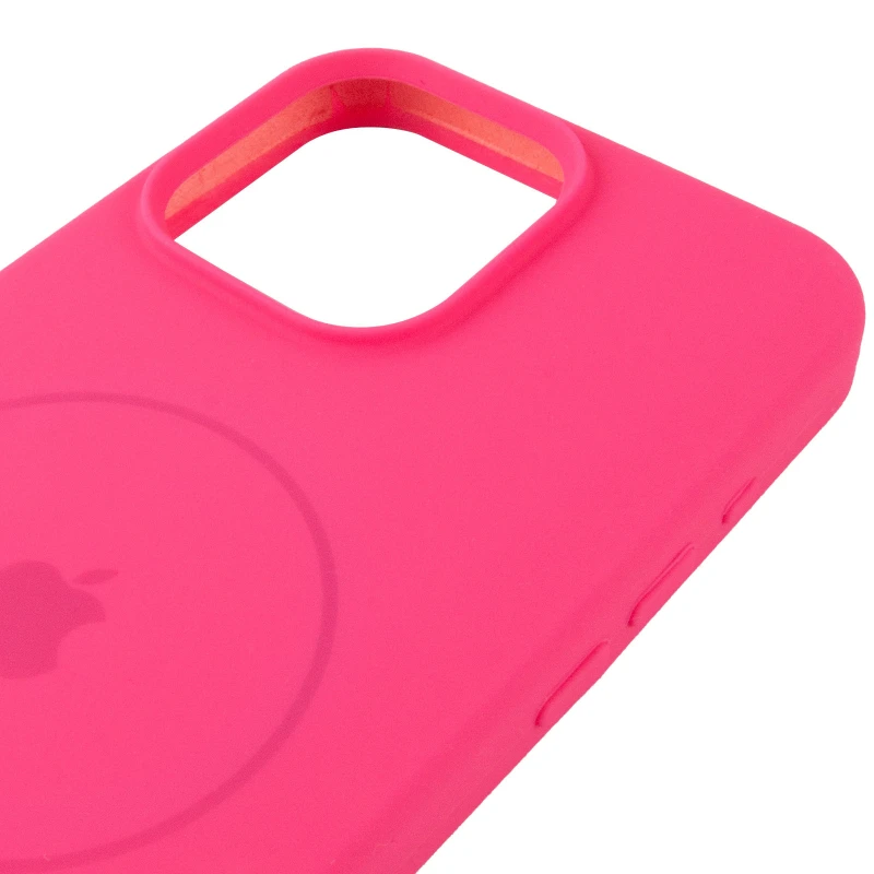 Чехол Silicone Case Full Protective (AA) V2 with MagSafe для Apple iPhone 12 (6.1") – Розовый / Barbie pink. Фото 5 из 6