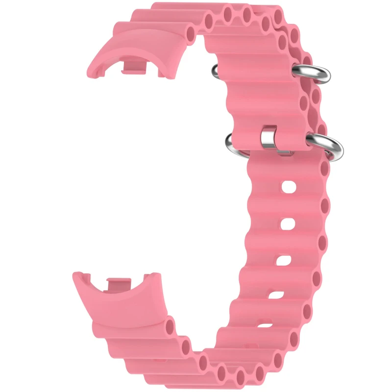 Ремінець Ocean Band для Xiaomi Mi Band 9/8 – Рожевий / Pink. Фото 4 з 10