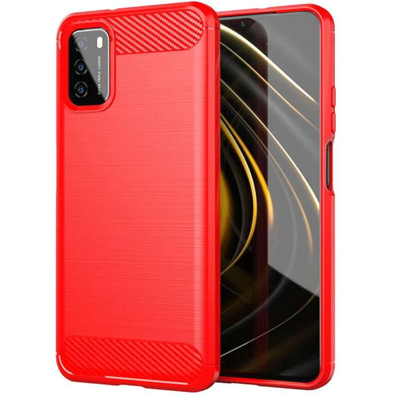 

Тонкий силиконовый чехол Slim для Xiaomi Poco M3 (Красный), Червоний