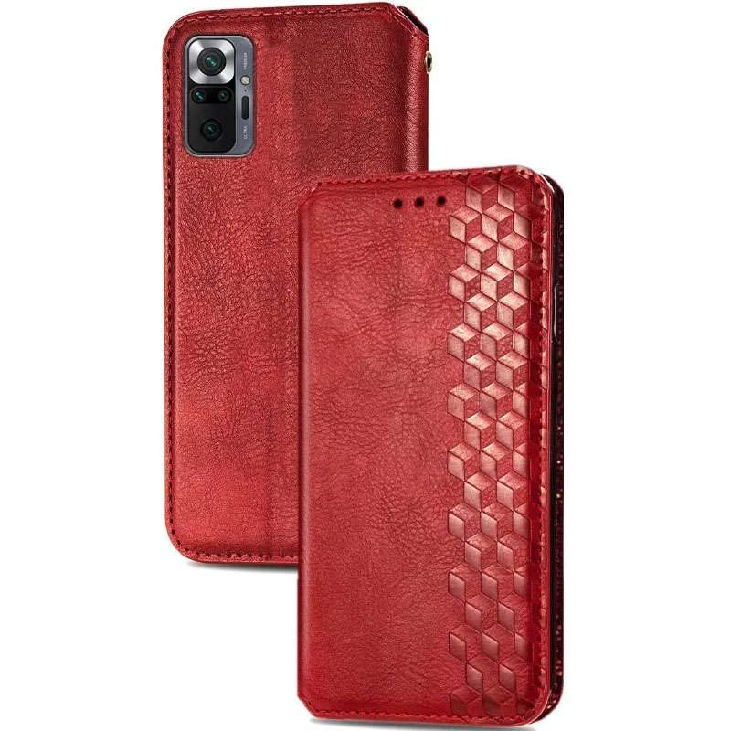 Чохол книжка GETMAN кубик для Xiaomi Redmi Note 10 Pro – Червоний. Фото 4 з 5