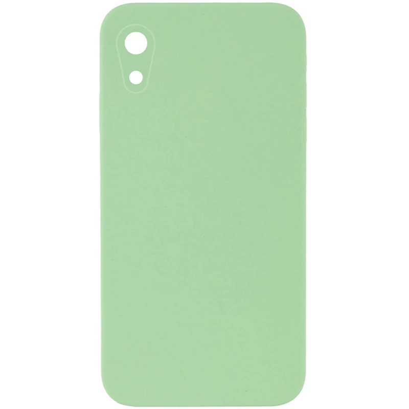 Чехол Silicone Case Square L с защитой камеры для Apple iPhone XR (6.1") – Мятный / Mint. Фото 1 из 1
