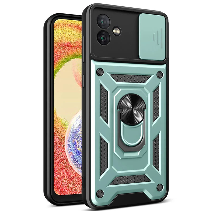 Удароміцний чохол Ummi Camshield Serge Ring (in box) для Samsung Galaxy A04 – Зелений / Green. Фото 1 з 1