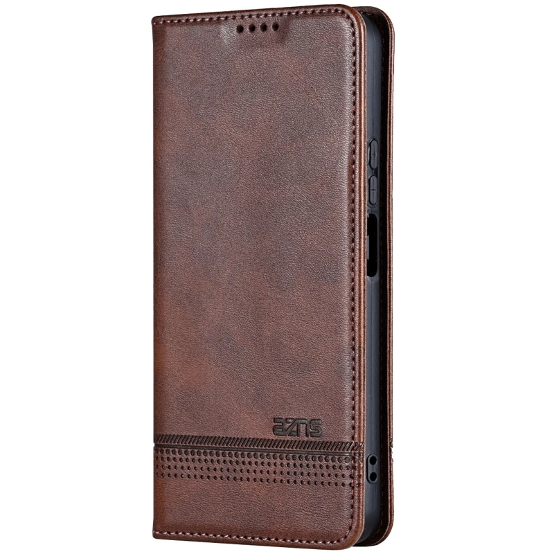 Шкіряний чохол-книжка AZNS Classic series для Samsung Galaxy A26 5G – Dark Brown. Фото 1 з 4
