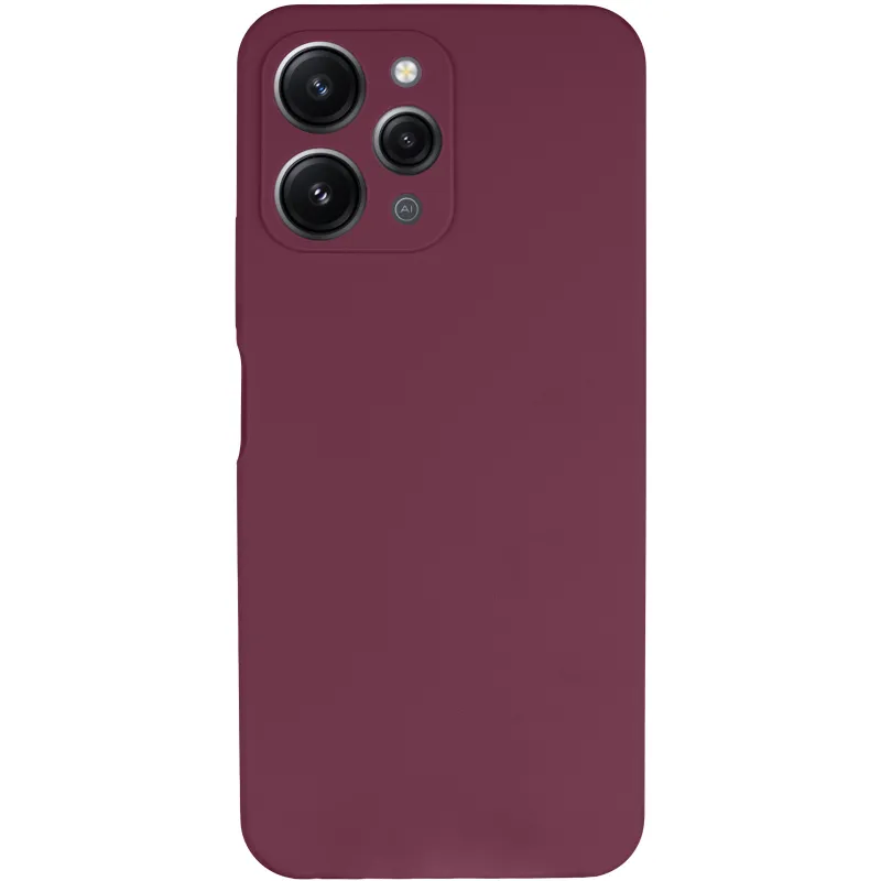 Чохол Silicone Case Lakshmi Premium із закритою камерою для Xiaomi Redmi 12 – Бордовий / Plum. Фото 6 з 10