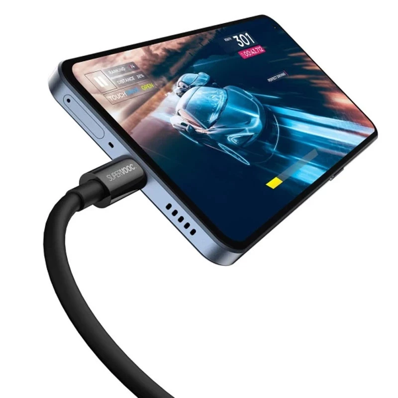 Дата кабель Baseus Superior Series (SUPERVOOC) Fast Charging USB to Type-C 65W 1m (CAYS00090) – Black. Фото 4 з 7