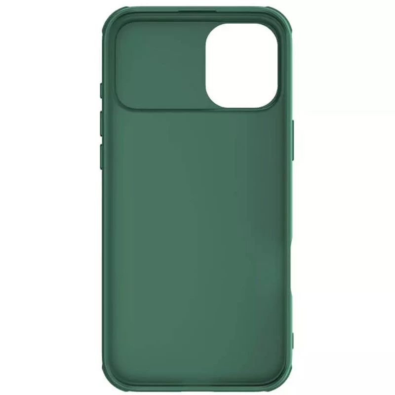 Карбоновая накладка Nillkin Pro со шторкой для камеры для Apple iPhone 16 – Deep Green. Фото 5 из 5