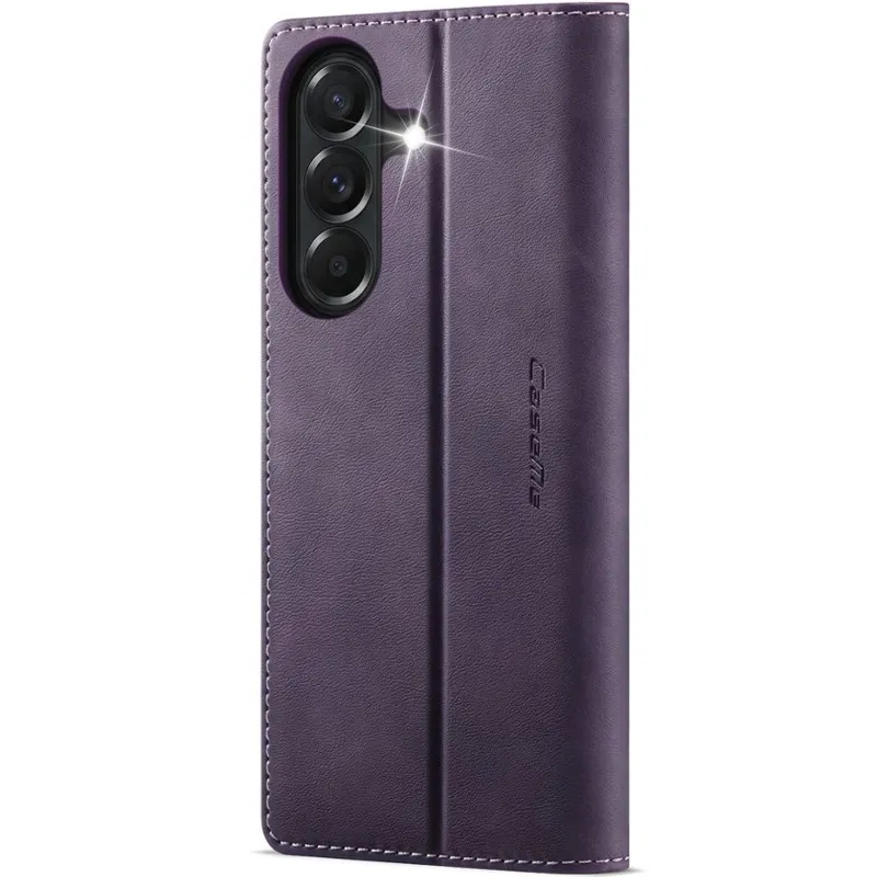 Шкіряний чохол-книжка CaseMe Velvet Matte для Samsung Galaxy A27 – Purple. Фото 3 з 5