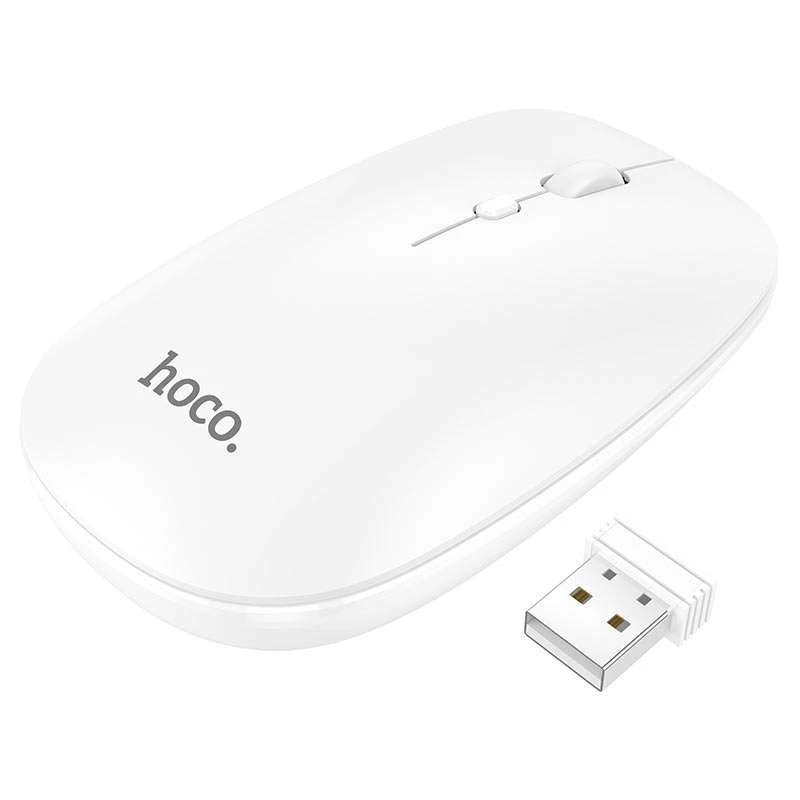 

Мышь Hoco GM15 Art (2.4G / BT Wireless dual channel) (Белый), Білий