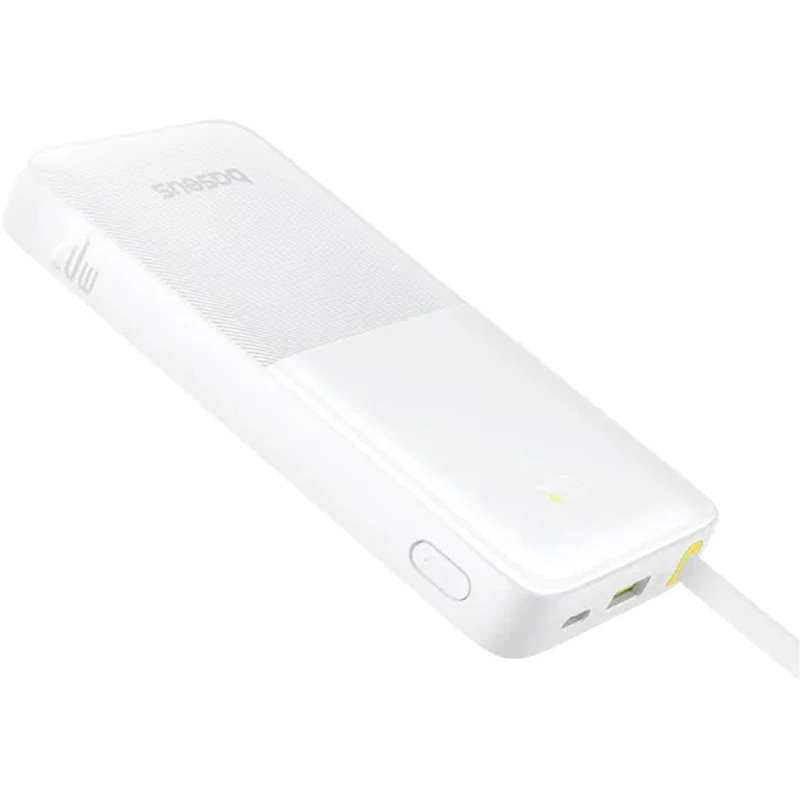 Портативное ЗУ Power Bank Baseus Bipow 2 Digital Display PD20W with cable 10000 mAh (P10077101113) – Moon White. Фото 4 из 6