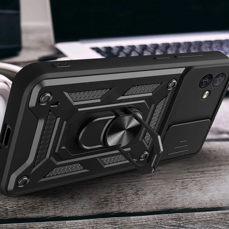 Удароміцний чохол Ummi Camshield Serge Ring (in box) для Samsung Galaxy A04 – Чорний / Black. Фото 3 з 3