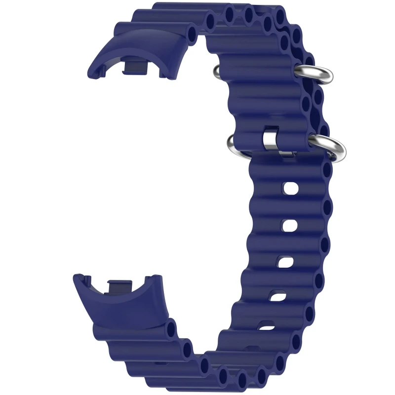 Ремінець Ocean Band для Xiaomi Mi Band 9/8 – Синій / Blue. Фото 4 з 8