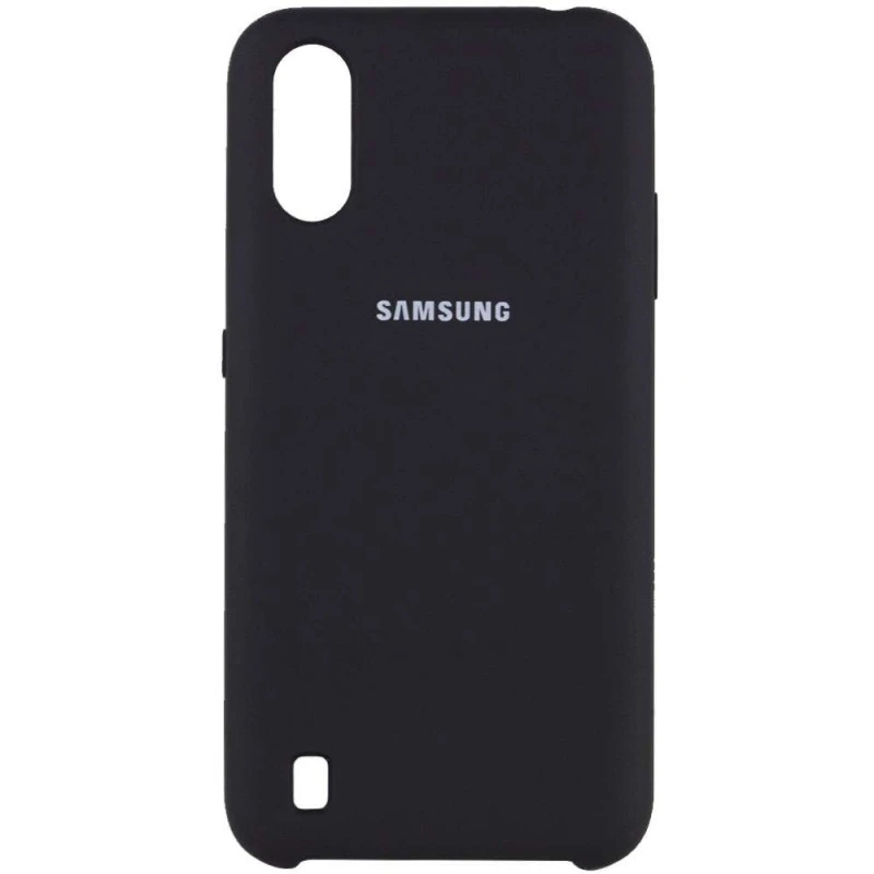 

Чохол Silicone Case на Samsung Galaxy A01 (Чорний / Black)
