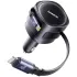 АЗП Baseus Enjoyment Max PD60W with retractable cables (1USB-C/1L) (C00035507121) – Cosmic Black. Фото 3 з 4