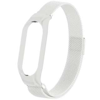 Ремешок Milanese Loop Design для Xiaomi Mi Band 9 — White