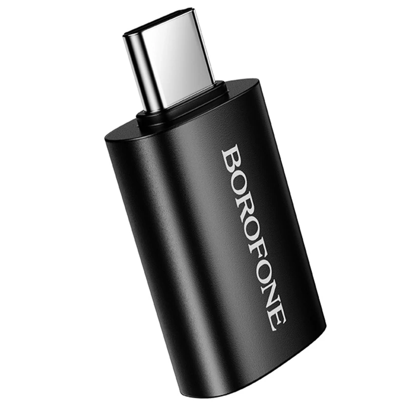 Перехідник Borofone BV26C Type-C Male to USB Female USB3.0 – Black. Фото 6 з 6