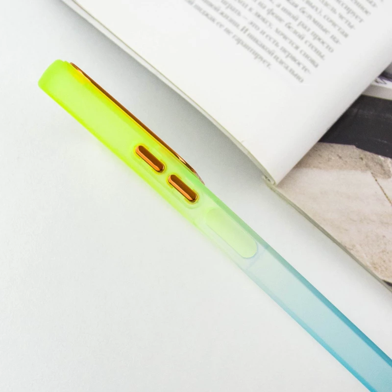 Силіконовий чохол фреш на Xiaomi Redmi 13C – Бірюзовий / Лимонный. Фото 7 з 9