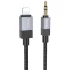 Аудио кабель Aux Hoco UPA32A Clever digital (Lightning to AUX 3.5mm) (1m) – Black. Фото 1 из 5