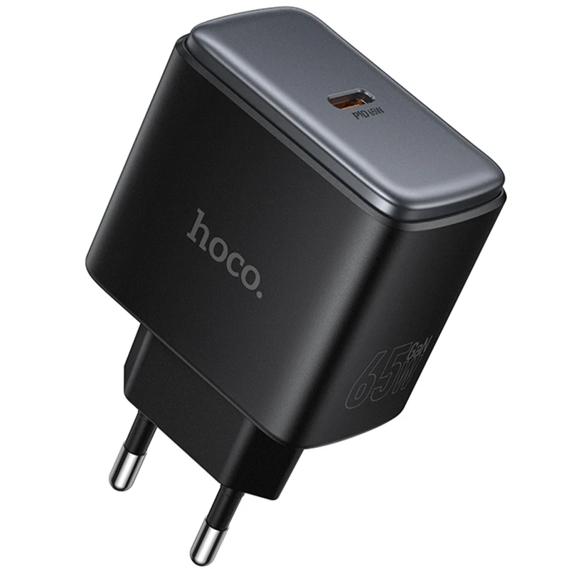 СЗУ Hoco C159A Upgrade PD65W (1USB-C) – Black. Фото 1 из 6