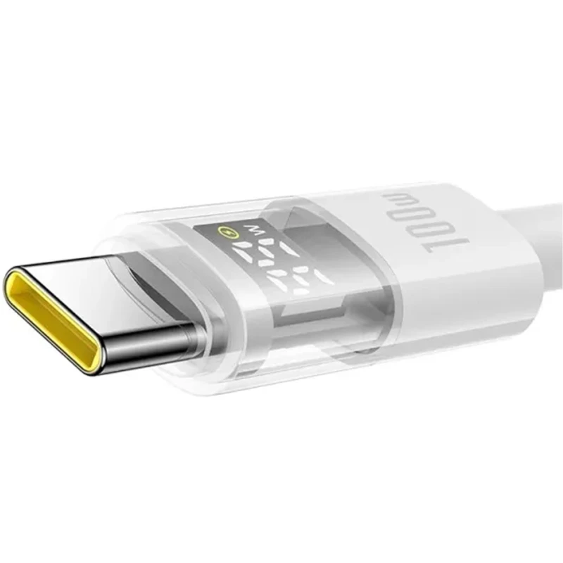 Дата кабель Baseus Display 2 Type-C to Type-C 100W (1m) (P10382702) – Moon White. Фото 3 из 4