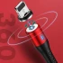 Дата кабель USAMS US-SJ336 U29 Magnetic USB to Lightning (2m) – Червоний. Фото 5 з 6