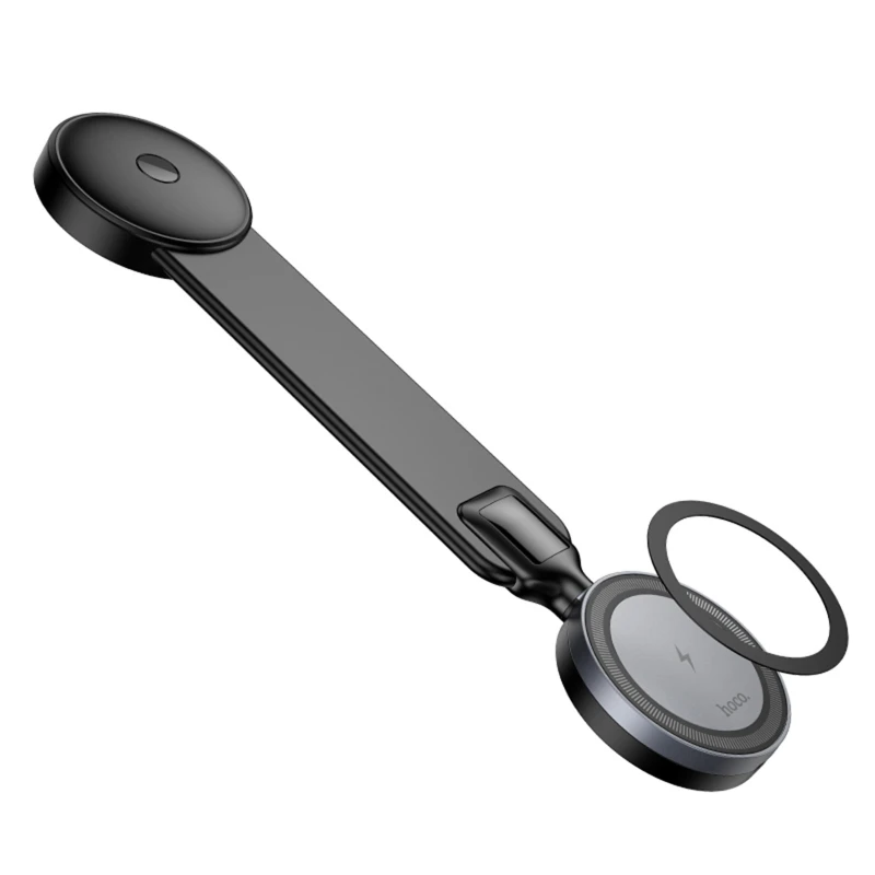 Автотримач з БЗП Hoco HW29 Magnetic Wireless Charging 15W – Black. Фото 4 з 6