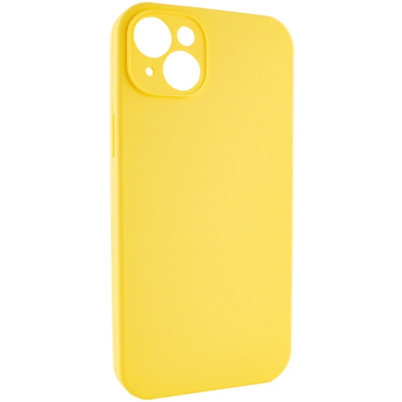 Чехол с защитой камеры Silicone Case для Apple iPhone 15 Plus (6.7") – Желтый / Yellow. Фото 2 из 7