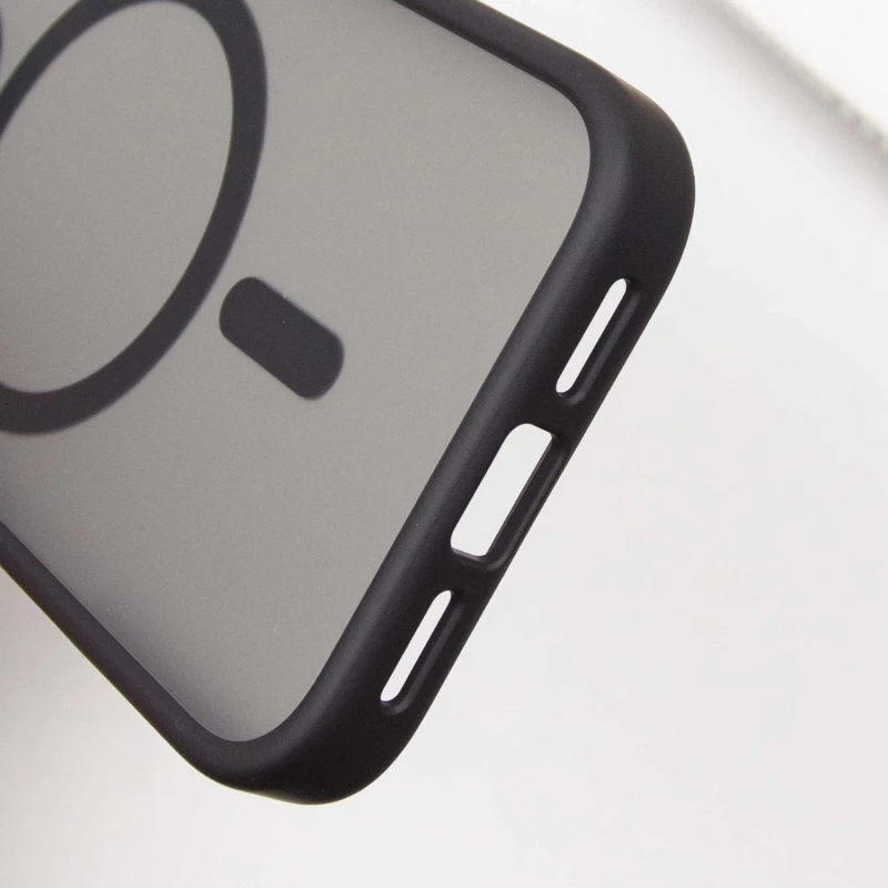 TPU+PC з металевими кнопками та MagSafe на Apple iPhone 16 – Чорний. Фото 8 з 8