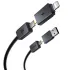 Дата кабель Baseus Versatile Two-for-Two USB/Type-C to Type-C/Lightning 60W (1m) (CB000162) – Cosmic Black. Фото 3 з 6