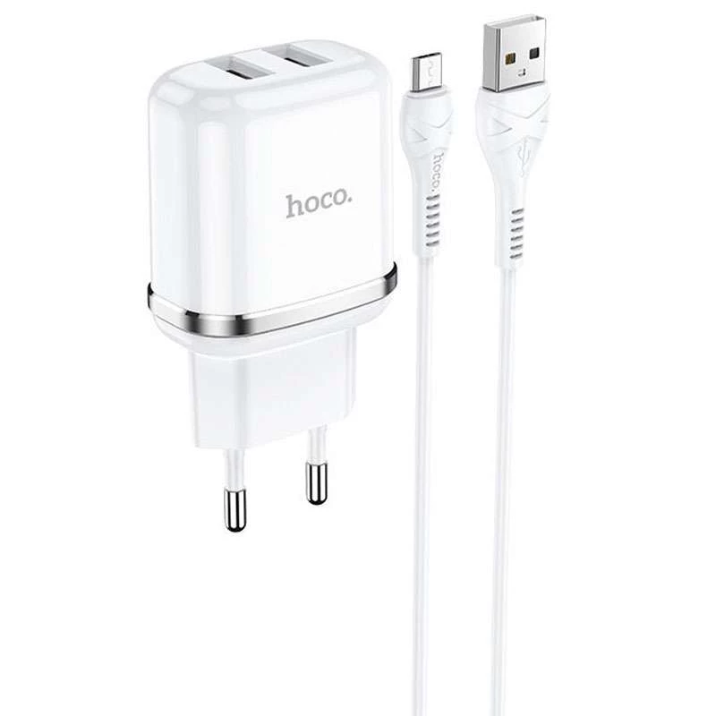 

МЗП Hoco N4 (2USB/2.4A) + MicroUSB (Білий)