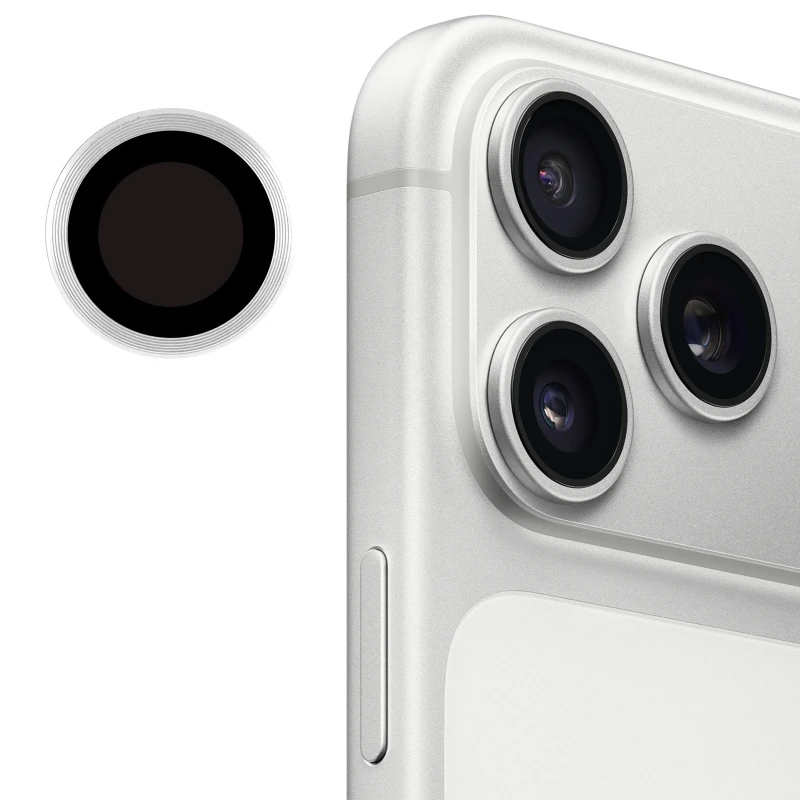 Металеве захисне скло на камеру на Apple iPhone 17 Pro (6.3") – Срібний / Silver. Фото 10 з 12