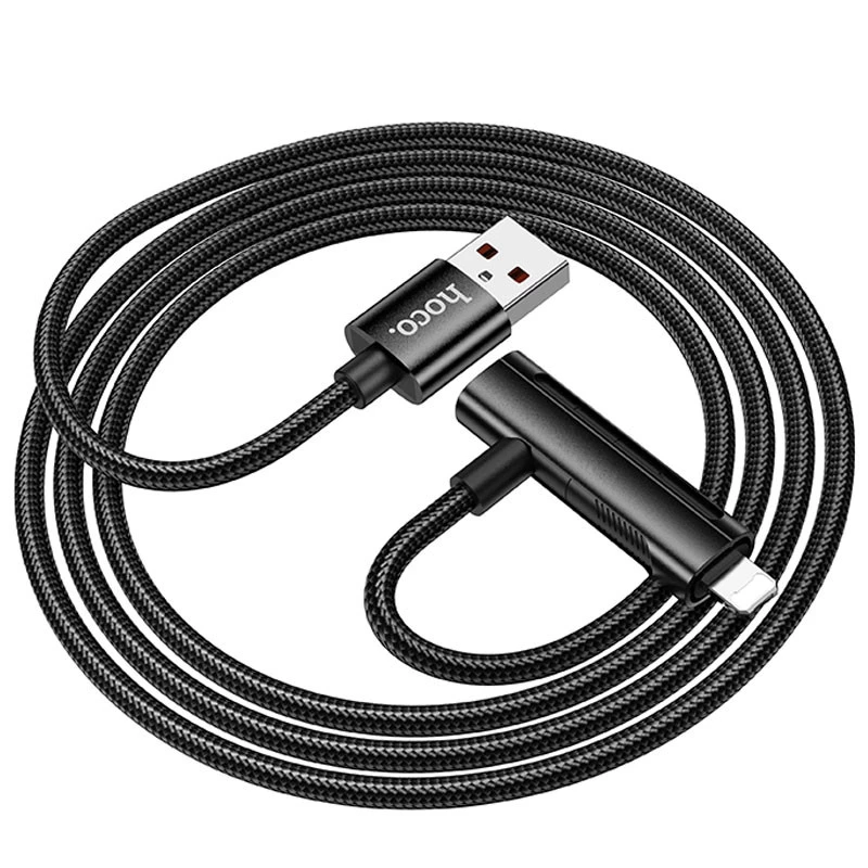 Дата кабель Hoco U135 Incredible 2in1 USB to Lightning/Type-C (1m) – Black. Фото 7 з 8