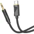 Аудіо кабель Aux Hoco UPA30 Friend (Type-C to AUX 3.5mm) (1m) – Black. Фото 3 з 4