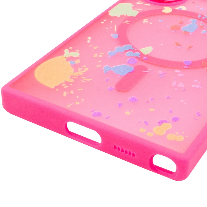 Чохол абстракція малювання з MagSafe на Samsung Galaxy S24 Ultra – Barbie Pink. Фото 6 з 6