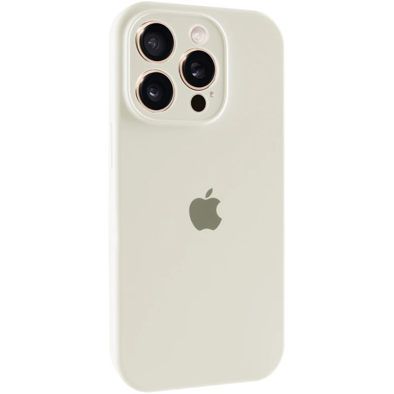Чехол Silicone Case с защитой камеры для Apple iPhone 14 Pro Max (6.7") – Бежевый / Antigue White. Фото 2 из 6
