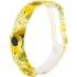 Силіконовий ремінець з малюнком для Xiaomi Mi Band 5 – Жовтий / Цветы. Фото 3 з 3