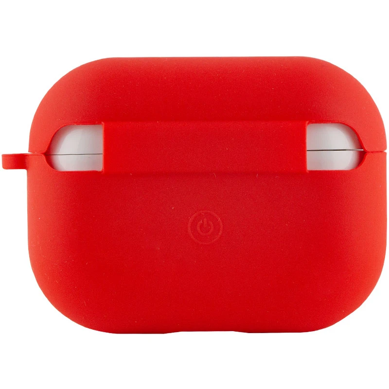Силіконовий футляр з мікрофіброю для навушників Airpods Pro – Червоний / Red. Фото 4 з 5