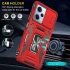 Ударопрочный чехол Square Ring c шторкой на камеру для Xiaomi Redmi 12 – Красный / Red. Фото 4 из 4