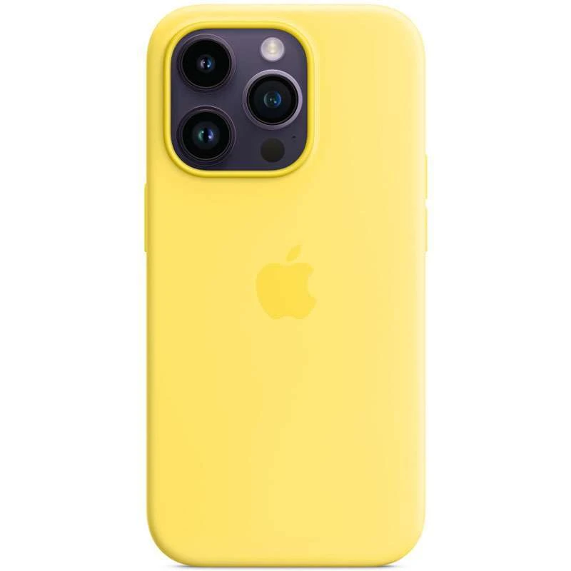 Чохол Silicone case (AAA) with Magsafe для Apple iPhone 14 Pro (6.1") – Жовтий / Canary Yellow. Фото 1 з 3