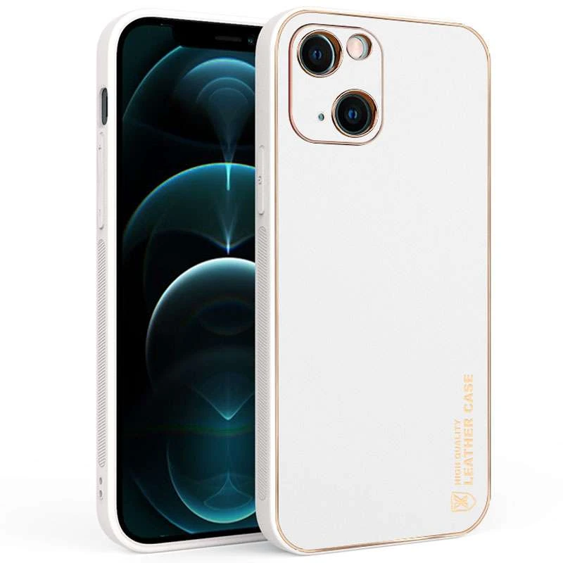 

Кожаный чехол Xshield для Apple iPhone 13 (6.1") (Белый / White), Білий / white