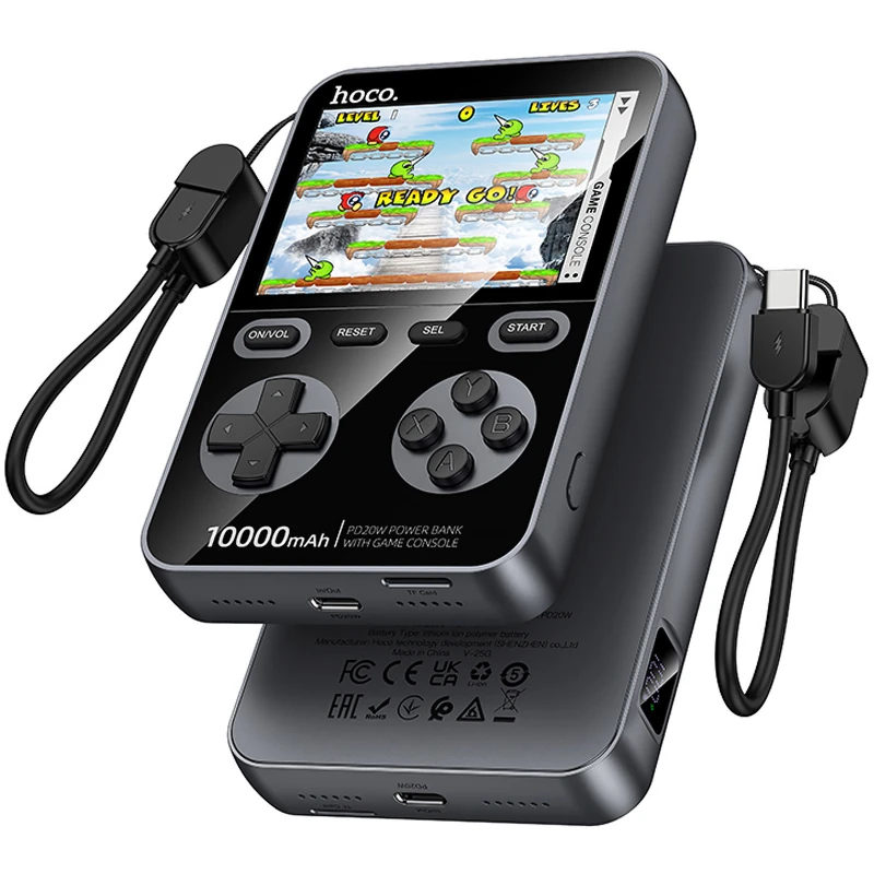 Портативний ЗП Power Bank Hoco Q47 Shine PD20W with cable + Game Console 10000 mAh фото 1 з 1