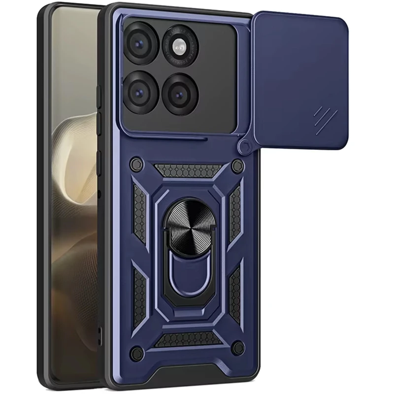 Ударопрочный чехол Ummi Camshield Serge Ring (in box) для Motorola Edge 70 – Синий / Navy. Фото 1 из 1