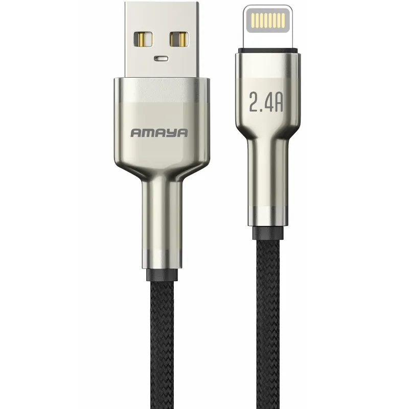 Дата кабель Amaya 310L USB to Lightning 2.4A (1m) – Brown. Фото 1 з 2