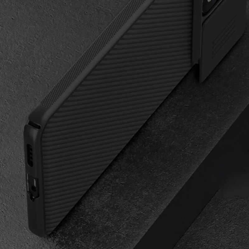 Карбована накладка Nillkin зі шторкою для камери на Xiaomi Redmi Note 14 5G – Чорний / Black. Фото 9 з 11