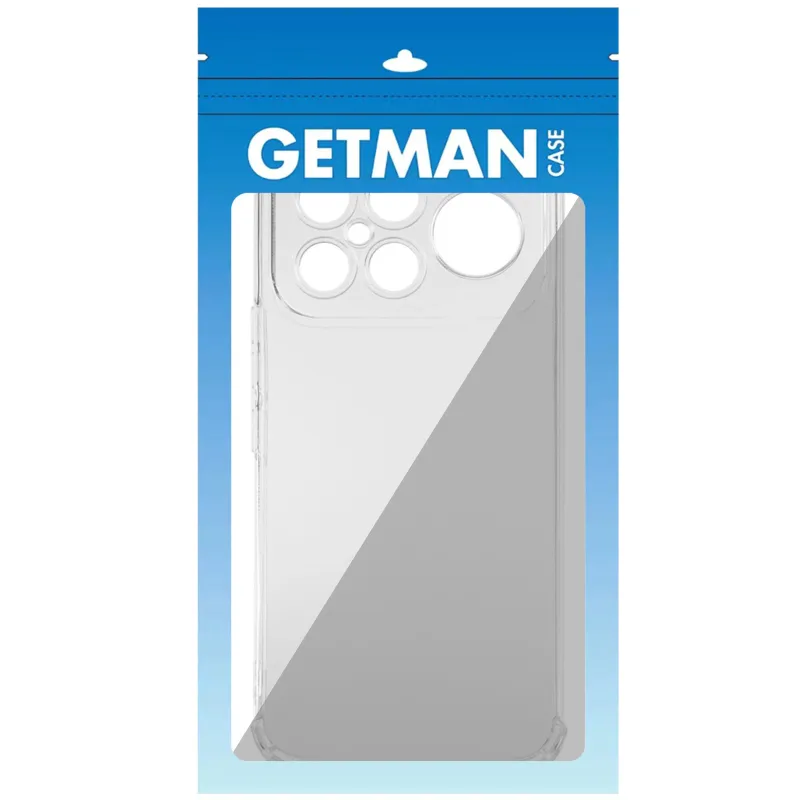 Ультратонкий силіконовий чохол GETMAN з критими бортами та камерою для Xiaomi Poco F9 Ultra – Безбарвний (прозорий). Фото 2 з 2