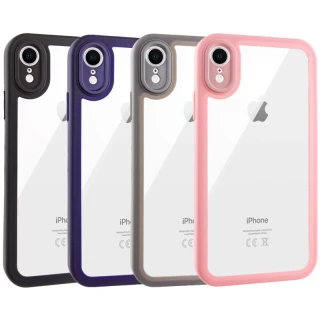 Прозрачный силиконовый чехол с цветной окантовкой для Apple iPhone XR (6.1") фото 1 из 3