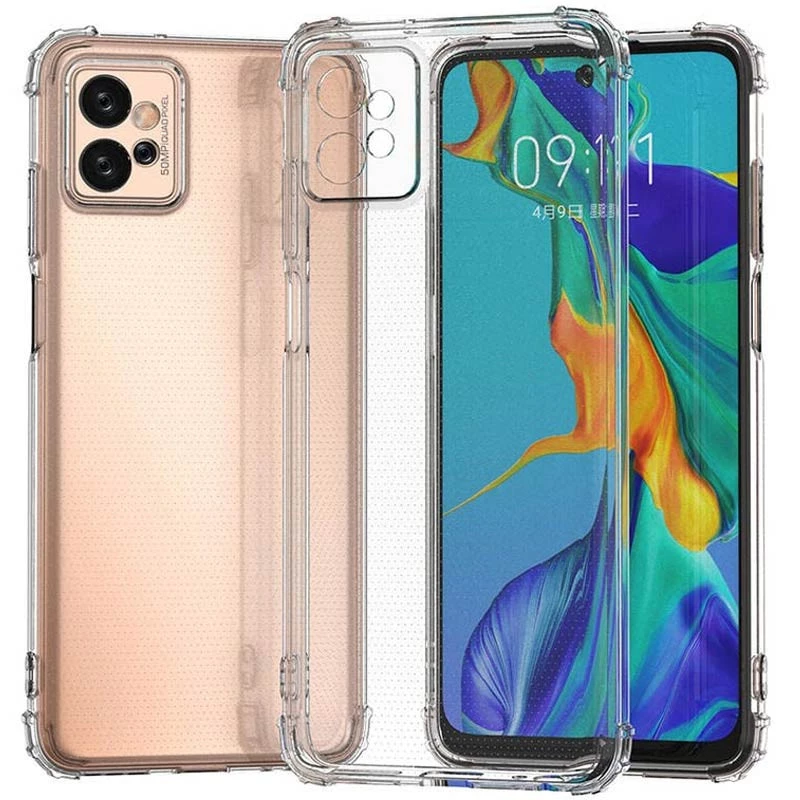 Ультратонкий силиконовый чехол GETMAN с крытыми бортами та камерою на Motorola Moto G32 фото 1 из 1