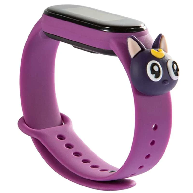 

Силиконовый ремешок Cartoon Face для Xiaomi Mi Band 6 (Фиолетовый / Кот Сейлормун), Фіолетовий / кіт сейлормун