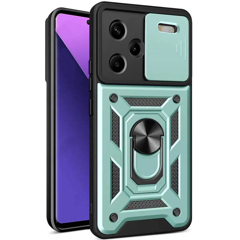 Ударопрочный чехол Ummi Camshield Serge Ring (in box) для Xiaomi Redmi Note 13 Pro+ – Зеленый. Фото 1 из 1