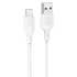 Дата кабель Borofone BX113 Lenny USB to MicroUSB 2.4A (1m) – White. Фото 1 з 4