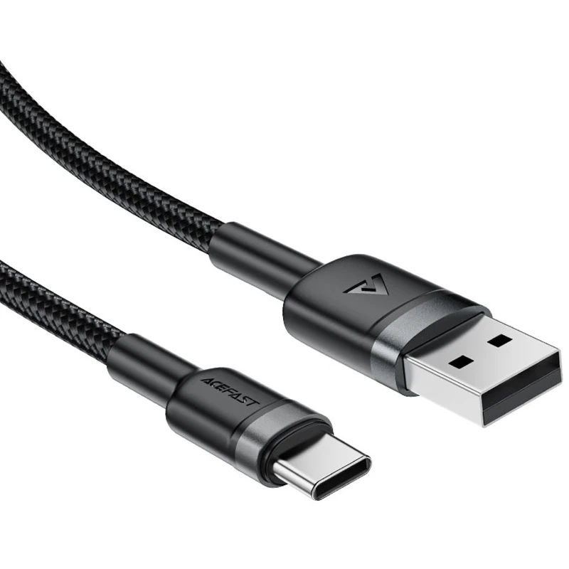 Дата кабель Acefast C22-04 USB to Type-C 60W (1.2m) – Black. Фото 3 з 4
